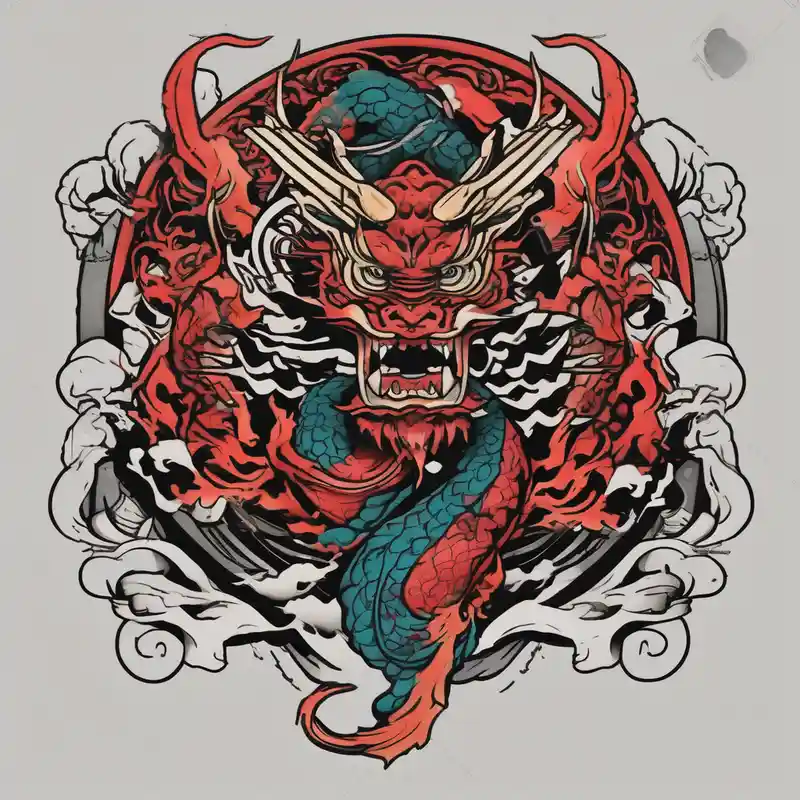 Matching tattoos for brothers man glitter tattoo – Japonais, Couleurs vives